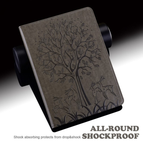Чохол-книжка Tree Deer Embossed Leather для Xiaomi Redmi Pad SE 8.7 - сірий