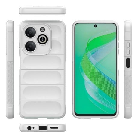 Силиконовый чехол Magic Flannel для Infinix Smart 8 - белый