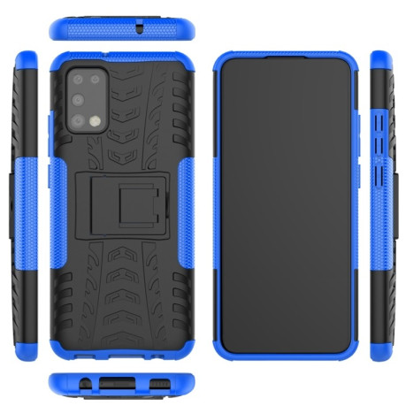 Противоударный чехол Tire Texture на Samsung Galaxy A02s - синий