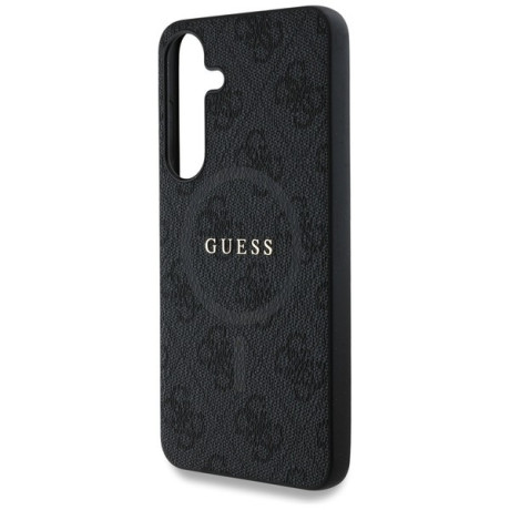 Оригінальний чохол Guess 4G Round Patch Classic Logo MagSafe для Samsung Galaxy S25 Plus - black
