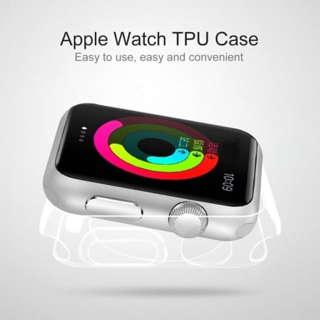 Прозрачный TPU Чехол Haweel Slim Series для Apple Watch 38mm