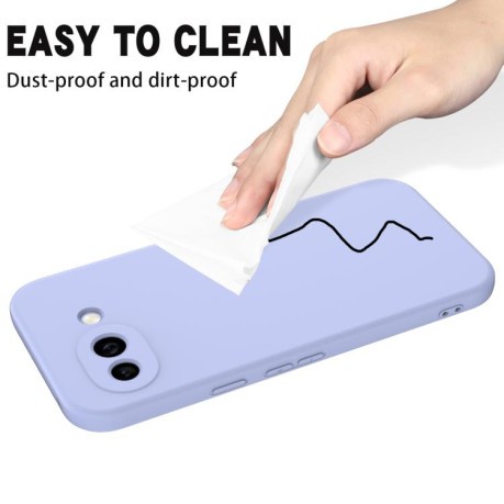 Силиконовый чехол Solid Color Liquid Silicone на Google Pixel 10a — фиолетовый