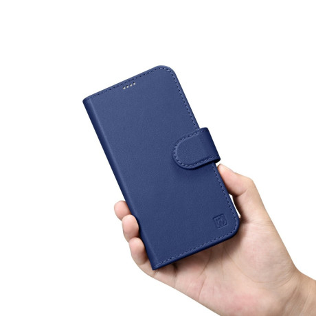 Кожаный чехол-книжка iCarer Wallet Case 2in1 для iPhone 14 Pro Max - синий