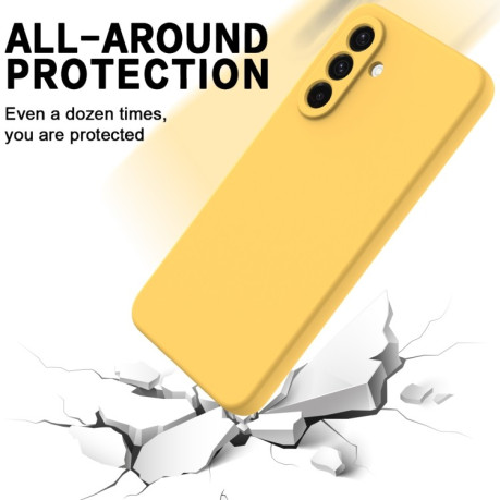 Силіконовий чохол Solid Color Liquid Silicone  для Samsung Galaxy A56 5G - жовтий