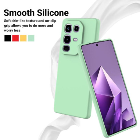 Силиконовый чехол Solid Color Liquid Silicone на Infinix Note 50 4G / 50 Pro 4G - зеленый