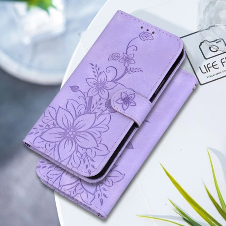 Чохол-книжка Lily Embossed Leather для Xiaomi Redmi A3 - фіолетовий