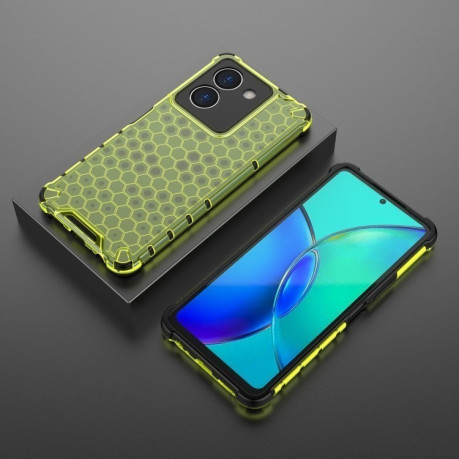 Противоударный чехол Honeycomb на  для Vivo Y36 4G Global - зеленый