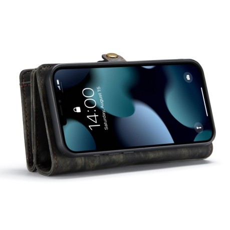 Чохол-гаманець CaseMe 008 Series Zipper Style на iPhone 13 mini - чорний
