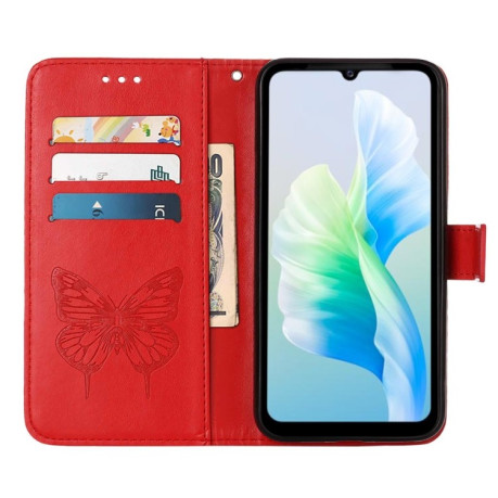 Чохол-книжка Embossed Butterfly для Vivo S10e 5G/V23e 4G/V23E 5G/Y75 4G - червоний