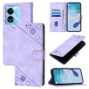 Чехол-книжка Skin-feel Embossed для Realme Narzo 50 5G / Realme V23 - фиолетовый