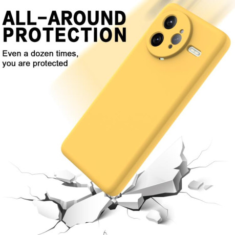 Силіконовий чохол Solid Color Liquid Silicone на Xiaomi Poco F7 Ultra - жовтий