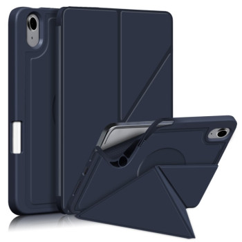 Чехол-книжка Cloth Texture Multi-folding для iPad mini 7/ mini 6 - синий