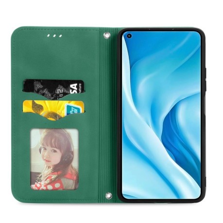 Чехол-книжка Retro Skin Feel Business Magnetic на Xiaomi Mi 11 Lite/Mi 11 Lite NE - зеленый