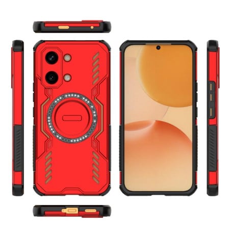 Противоударный чехол Butterfly Armor с MagSafe на Xiaomi Redmi Turbo 5 Max / Poco X8 Pro Max — красный