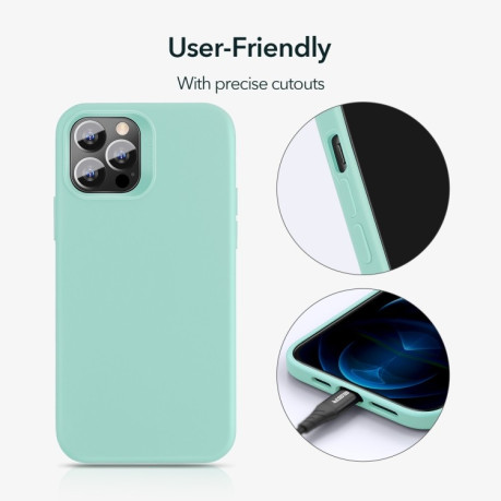 Противоударный силиконовый чехол ESR Cloud Series на iPhone 12 Pro Max - зеленый