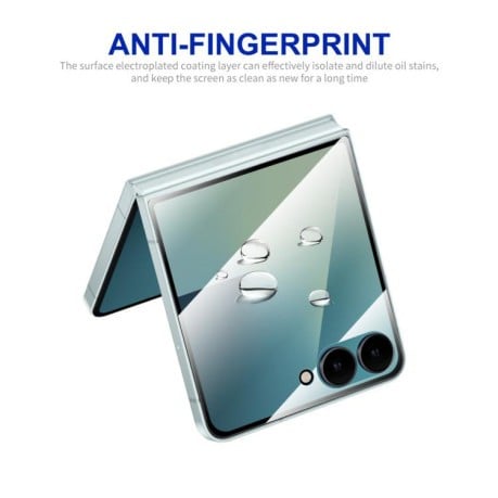 Защитное стекло ENKAY Hat-Prince Full Glue из алюмосиликатного стекла на Samsung Galaxy Flip 7 - черное