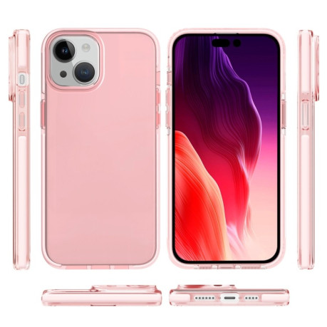 Протиударний чохол Two-color Shockproof для iPhone 15 Plus-рожевий