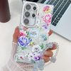 Протиударний чохол із комбінацією твердого та м'якого матеріалу Flowers and Plants блискучий для Samsung Galaxy S25 Ultra 5G - Peony 