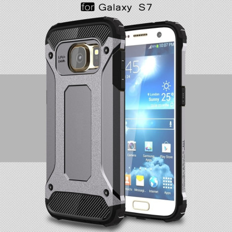 Противоударный чехол Rugged Armor на Galaxy S7 / G930 - серый