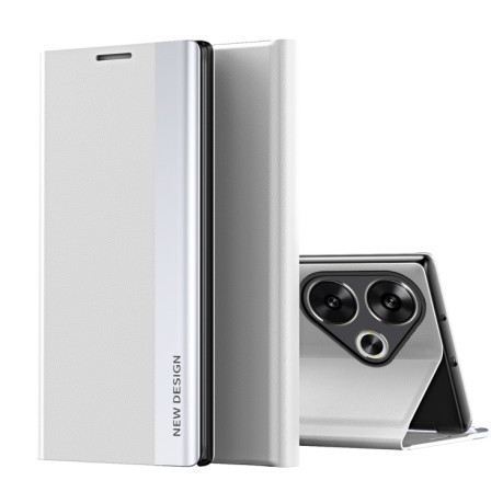 Чохол-книжка Electroplated Ultra-Thin для Xiaomi Poco F6 - сріблястий