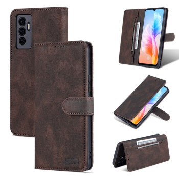 Чехол-книжка AZNS Dream II Skin Feel Horizontal Flip Leather для Vivo S10e / V23e 5G - кофейный
