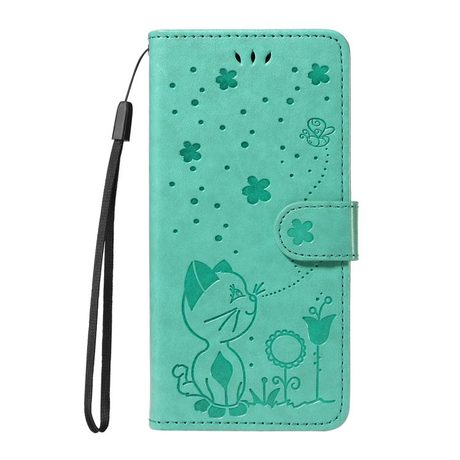 Чохол-книжка Cat Embossing Pattern для Xiaomi Redmi K90/Poco F8 Pro — зелений