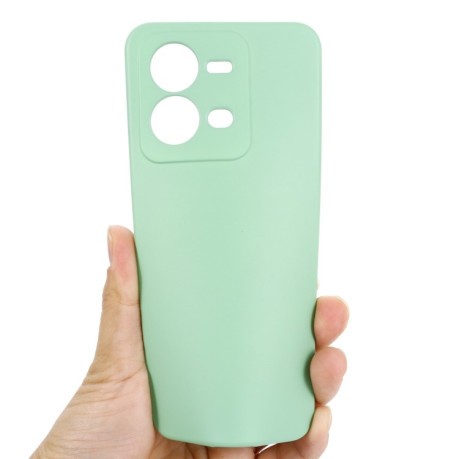 Силиконовый чехол Solid Color Liquid Silicone на Vivo V25 5G / V25E 5G / X80 Lite 5G - зеленый