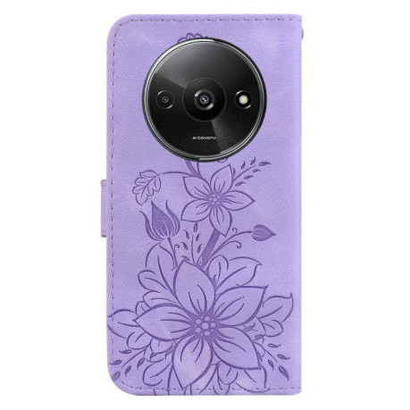 Чохол-книжка Lily Embossed Leather для Xiaomi Redmi A3 - фіолетовий