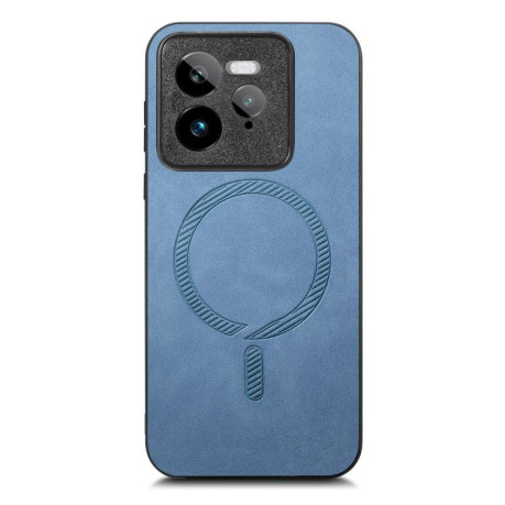 Чехол Retro MagSafe Magnetic PU на Realme GT7 Pro - синий