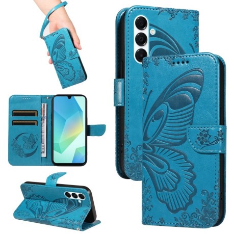 Чохол-книжка Swallowtail Butterfly Embossed Leather для Samsung Galaxy A26 5G - синій