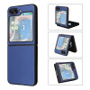Противоударный чехол EsCase Leather Series для Samsung Galaxy Flip 5 - синий