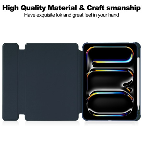 Чохол-книжка Transparent Rotation Smart Leather для iPad Pro 13 2024 - синій