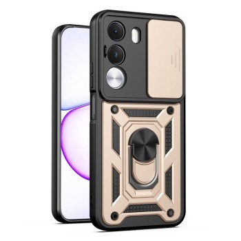 Противоударный чехол Sliding Camshield на Realme C100i / C100x 4G — золотой