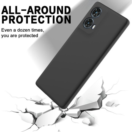 Силіконовий чохол Solid Color Liquid Silicone Motorola Moto G85 - чорний