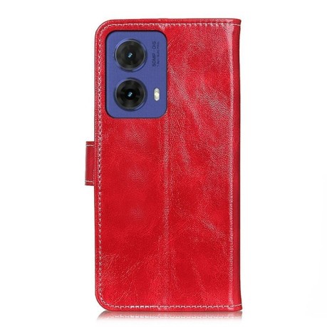 Чохол-книжка Magnetic Retro Crazy Horse Texture на Motorola Moto G85 - червоний