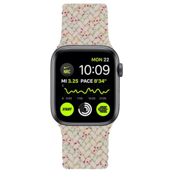 Ремінець Nylon Single-turn Braided для Apple Watch 10 42mm/Series 8/7 41mm / 40mm / 38mm - білий