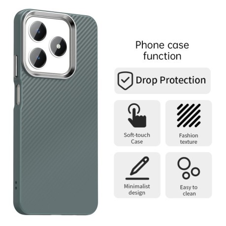 Ударозахисний чохол HMC Carbon Fiber Series IMD на Realme C61/C63/Note 60/Note 60x - сірий