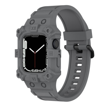 Силиконовый ремешок Integrated Band для Apple Watch Series 8/7 45mm / 44mm / 42mm - серый