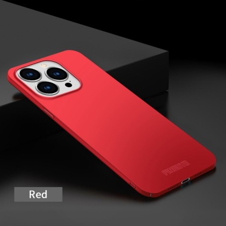 Ультратонкий чехол PINWUYO Micro-Frosted PC Ultra-thin Hard на iPhone 15 Pro Max - красный