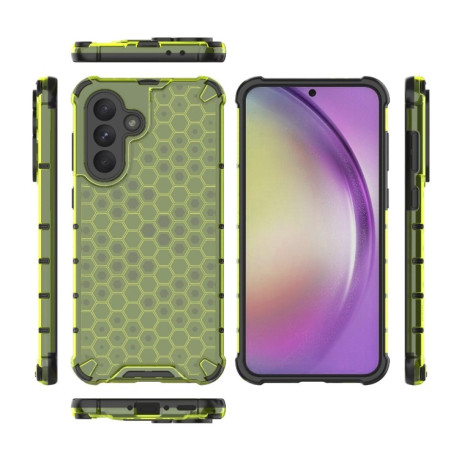 Противоударный чехол Honeycomb на Samsung Galaxy A56 5G - зеленый