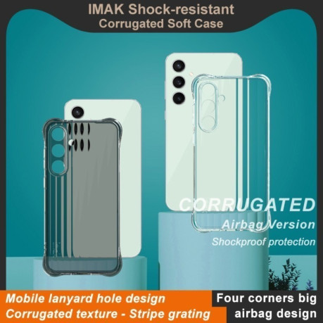 Чехол IMAK Corrugated Texture Airbag для Samsung Galaxy S24 FE 5G - черный