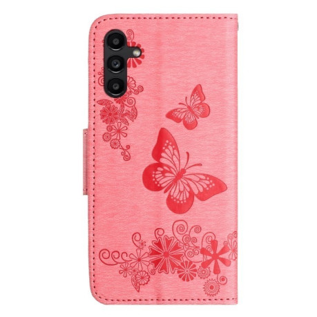 Чохол-книжка Embossed Butterfly  для Samsung Galaxy A36/A56 5G - рожевий