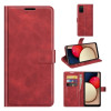 Чехол-книжка Retro Calf Pattern Buckle для Samsung Galaxy A03s - красный