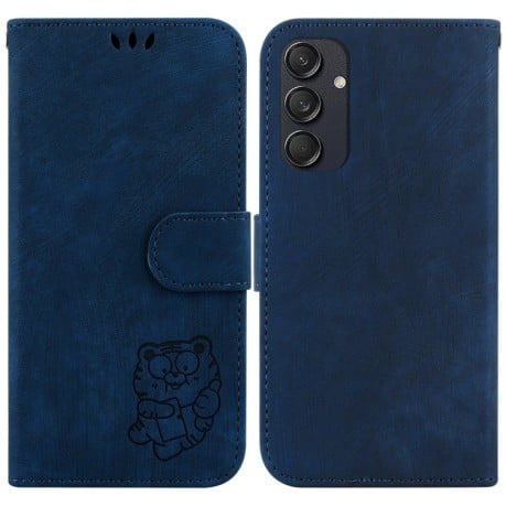 Чехол-книжка Little Tiger Embossed Leather на Samsung Galaxy M55 - синий