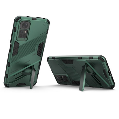 Противоударный чехол Punk Armor для Xiaomi Redmi Note 11 / Note 11S Global - зеленый
