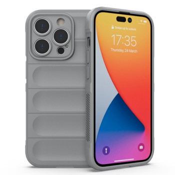 Силіконовий чохол Magic Flannel для iPhone 14 Pro - сірий