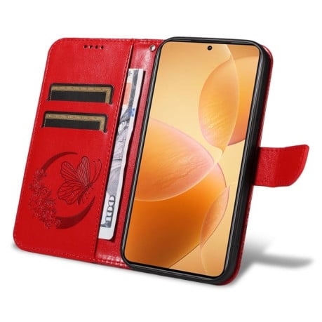 Чохол-книжка Swallowtail Butterfly Embossed Leather для Xiaomi 14T Pro - червоний