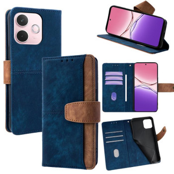 Чохол-книжка Color Stitching Skin Feel Leather RFID Blocking на OPPO A5 Pro 5G Global - синій