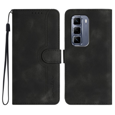 Чохол-книжка Skin Feel Heart Amile для Infinix Hot 50 Pro+ 4G - чорний