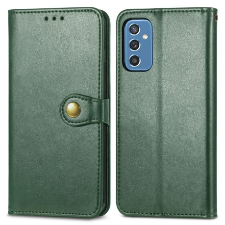 Чехол-книжка Retro Solid Color на Samsung Galaxy M52 5G - зеленый